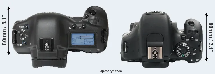 Compare 1Ds versus 600D top
