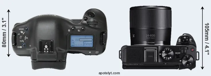 Compare 1Ds versus G3X top