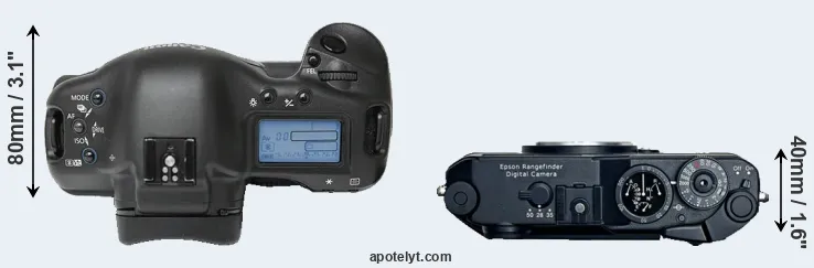 Compare 1Ds versus R-D1 top