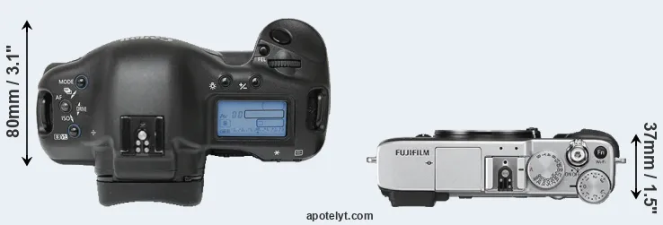 Compare 1Ds versus X-E2S top