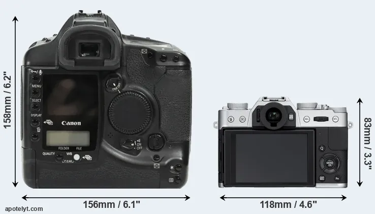 Comparison 1Ds or X-T10 rear