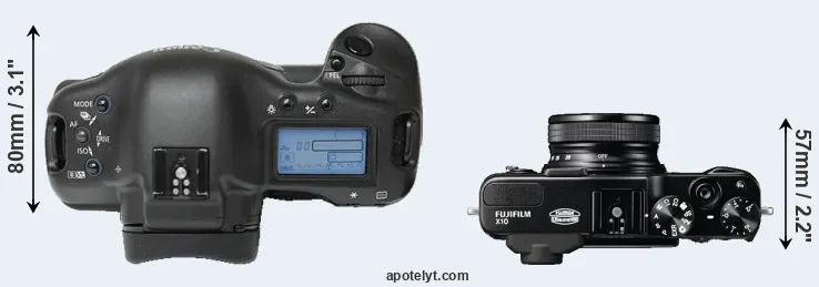 Compare 1Ds versus X10 top