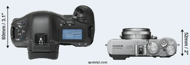 Compare 1Ds versus X100F top