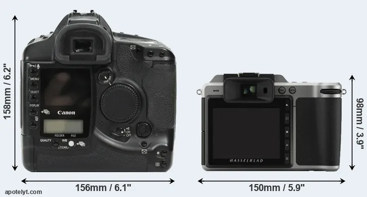 Comparison 1Ds or X1D rear
