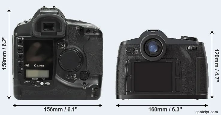 Comparison 1Ds or S2 rear