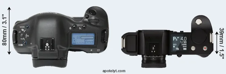 Compare 1Ds versus Leica SL top
