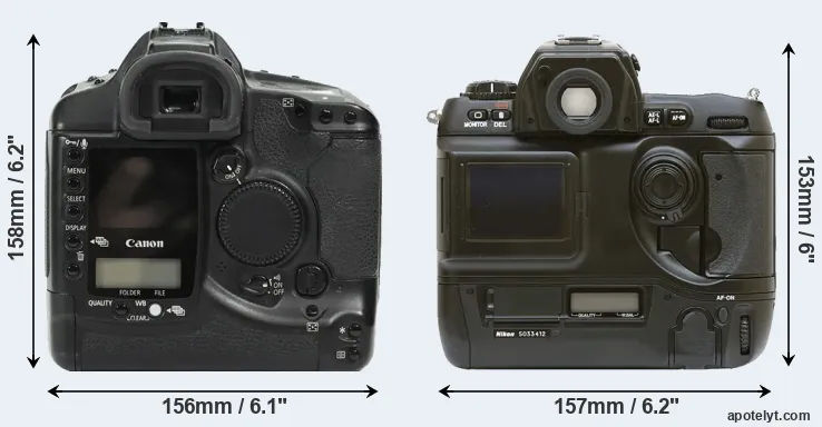 Comparison 1Ds or D1 rear