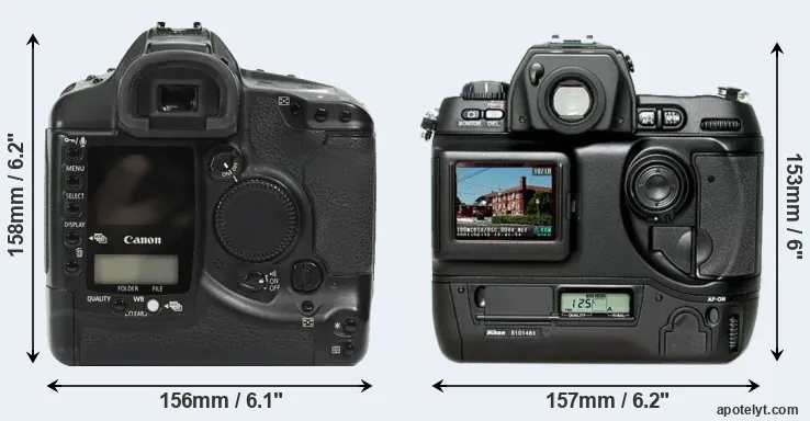 Comparison 1Ds or D1H rear