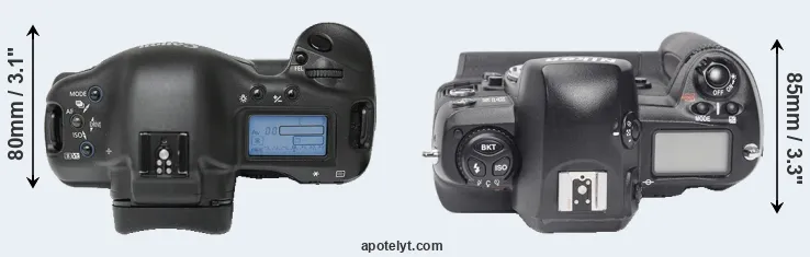 Compare 1Ds versus D1X top
