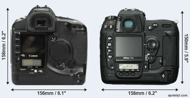 Comparison 1Ds or D2X rear
