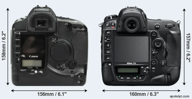 Comparison 1Ds or D4 rear