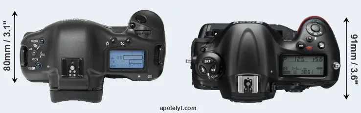 Compare 1Ds versus D4 top