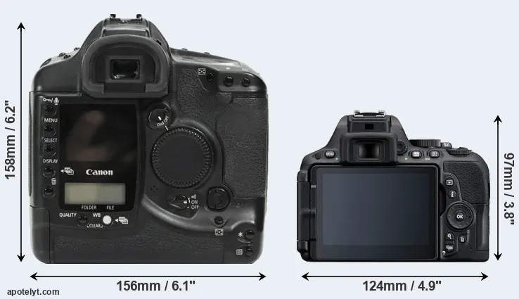Comparison 1Ds or D5500 rear