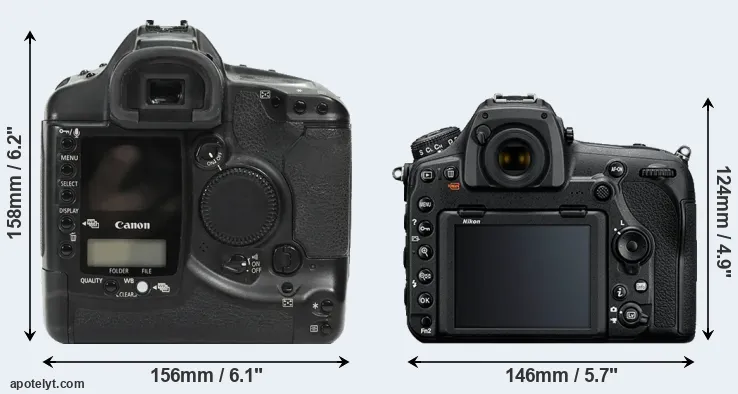 Comparison 1Ds or D850 rear