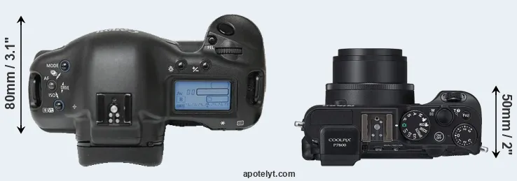 Compare 1Ds versus P7800 top