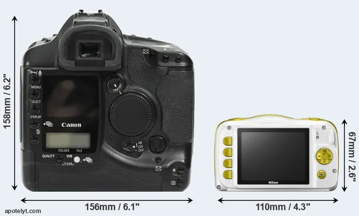 Comparison 1Ds or W150 rear