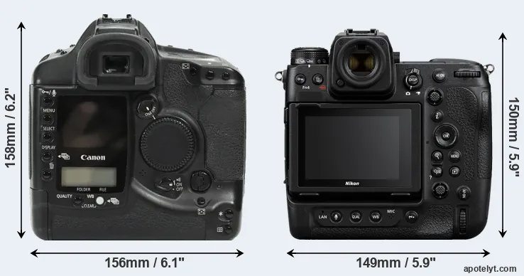 Comparison 1Ds or Z9 rear