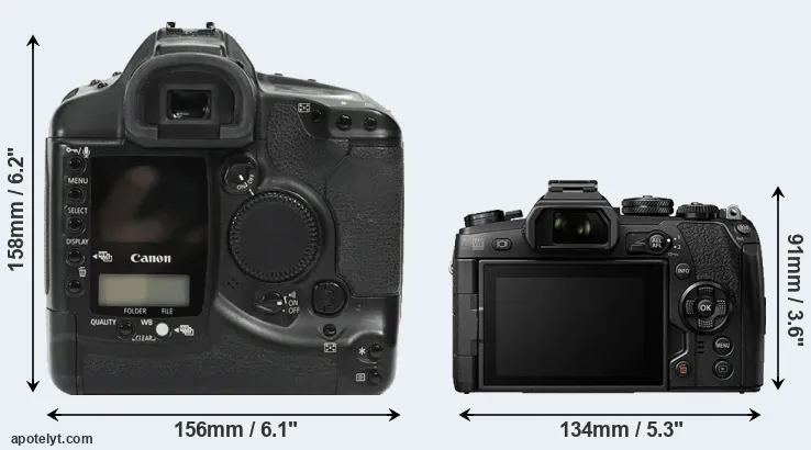 Comparison 1Ds or E-M1 II rear
