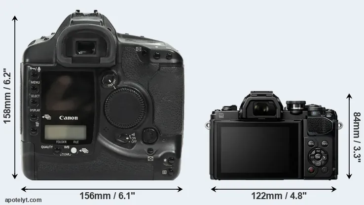 Comparison 1Ds or E-M10 III rear