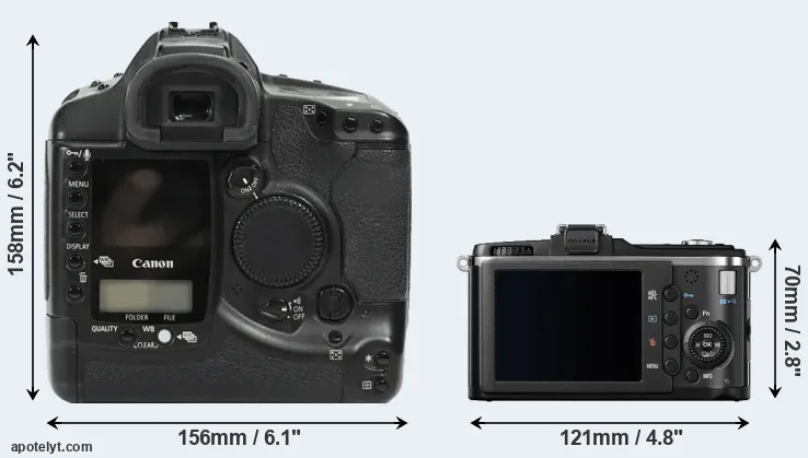 Comparison 1Ds or E-P2 rear