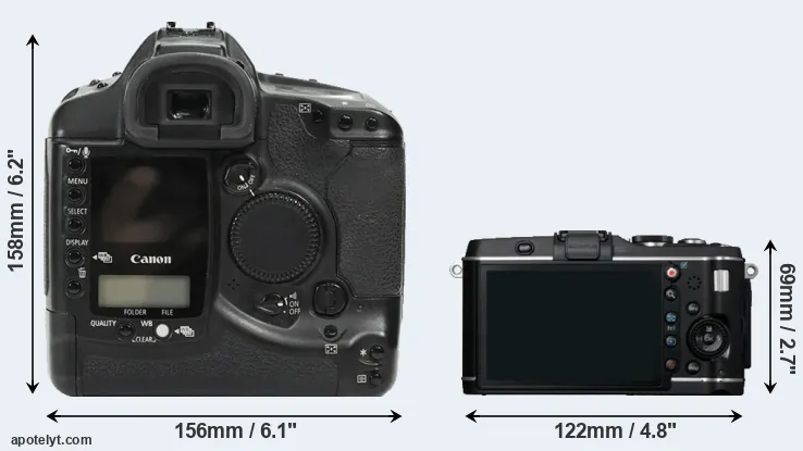 Comparison 1Ds or E-P3 rear
