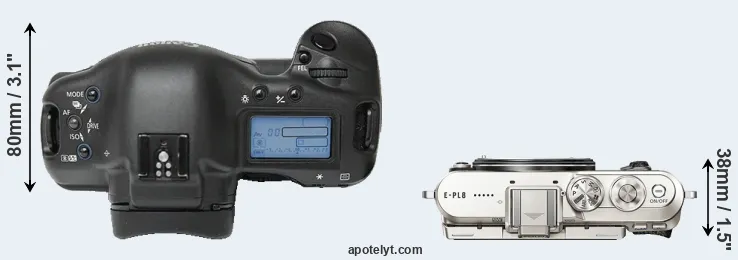 Compare 1Ds versus E-PL8 top