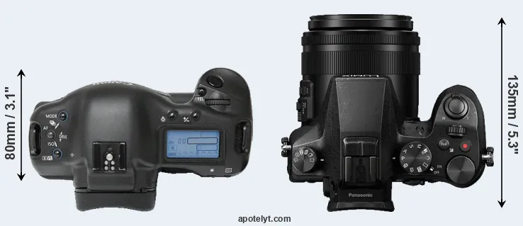 Compare 1Ds versus FZ2000 top