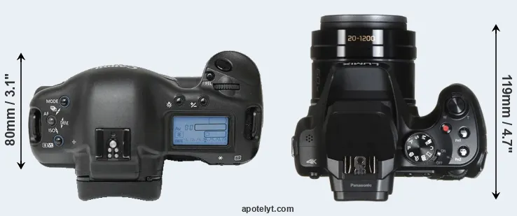 Compare 1Ds versus FZ80 top