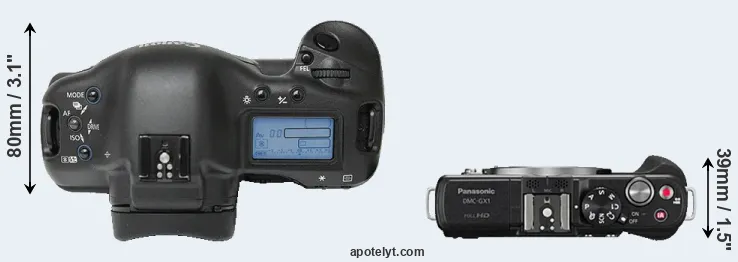 Compare 1Ds versus GX1 top