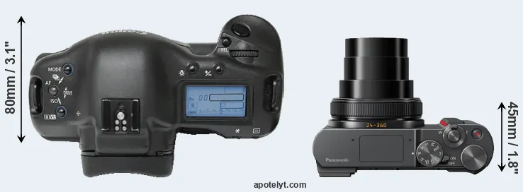 Compare 1Ds versus ZS200 top
