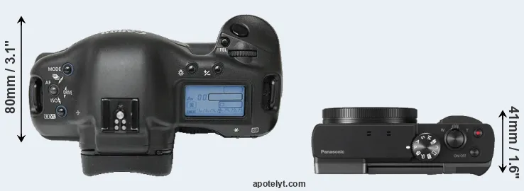 Compare 1Ds versus ZS70 top