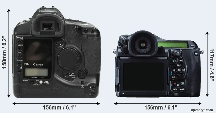 Comparison 1Ds or 645Z rear