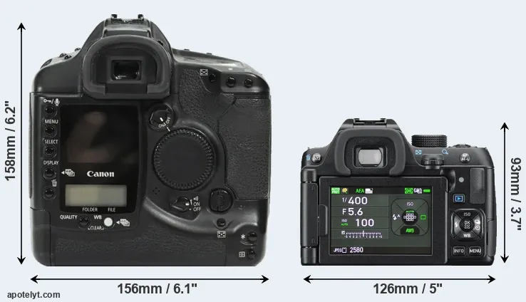 Comparison 1Ds or K-70 rear