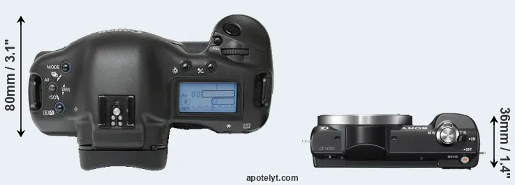 Compare 1Ds versus A5000 top