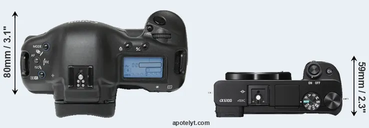 Compare 1Ds versus A6100 top