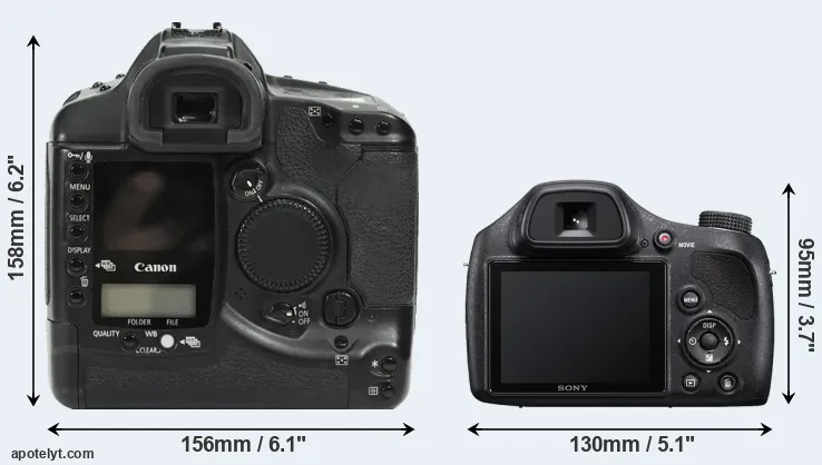 Comparison 1Ds or H400 rear