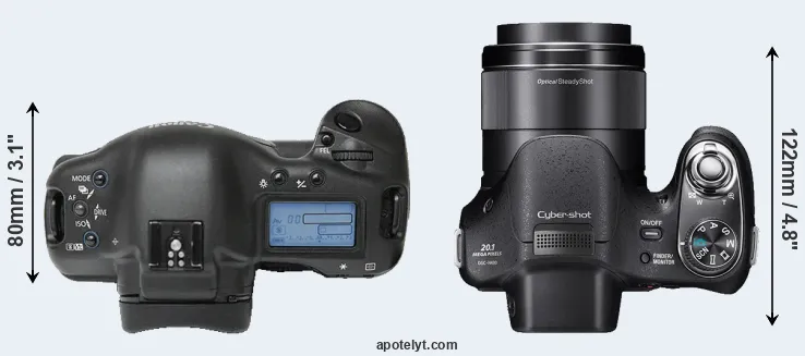 Compare 1Ds versus H400 top