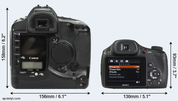 Comparison 1Ds or HX350 rear