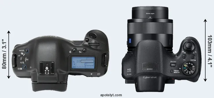 Compare 1Ds versus HX350 top