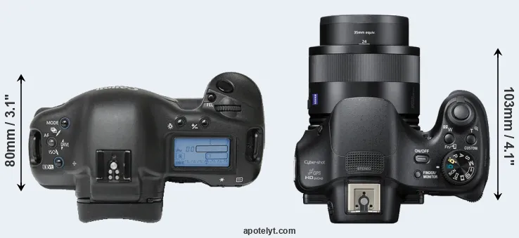 Compare 1Ds versus HX400V top