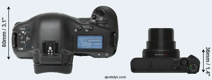 Compare 1Ds versus HX80 top