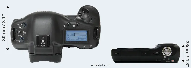 Compare 1Ds versus NEX-3 top