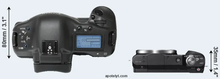 Compare 1Ds versus NEX-3N top