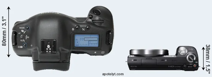 Compare 1Ds versus NEX-5N top
