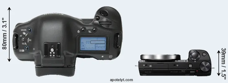 Compare 1Ds versus NEX-5R top