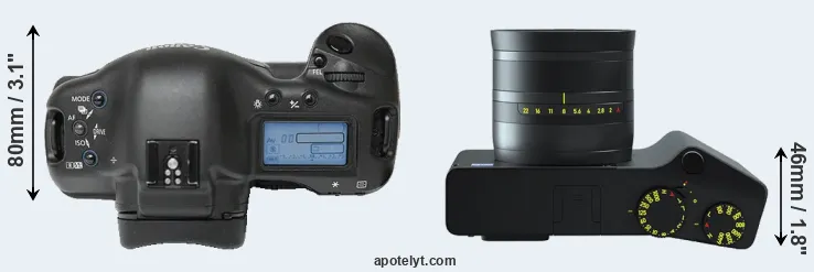 Compare 1Ds versus ZX1 top