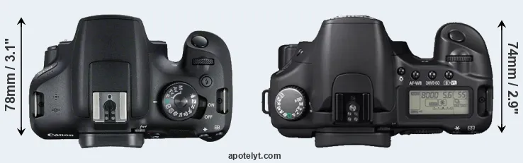 Compare 2000D versus 30D top