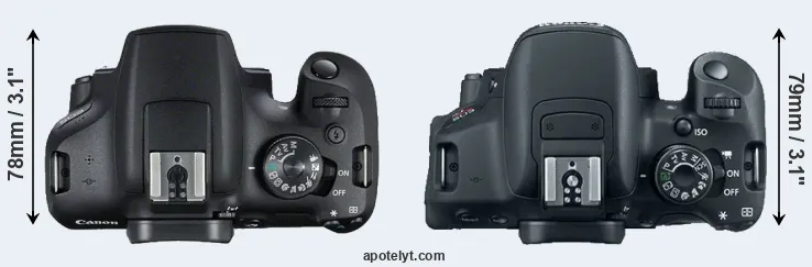 Compare 2000D versus 700D top