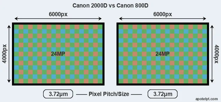 2000D versus 800D MP