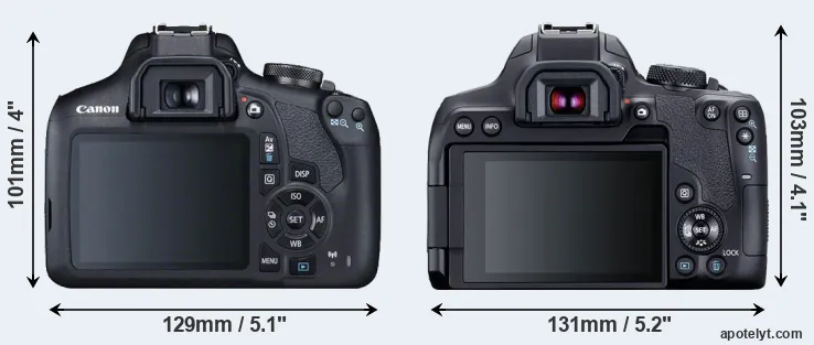 Comparison 2000D or 850D rear